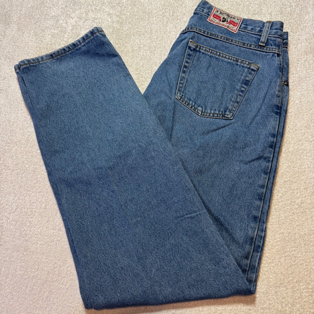 Vintage 90s Rockies Relaxed High Rise Wide Leg Jeans 100% Cotton Western 31x33